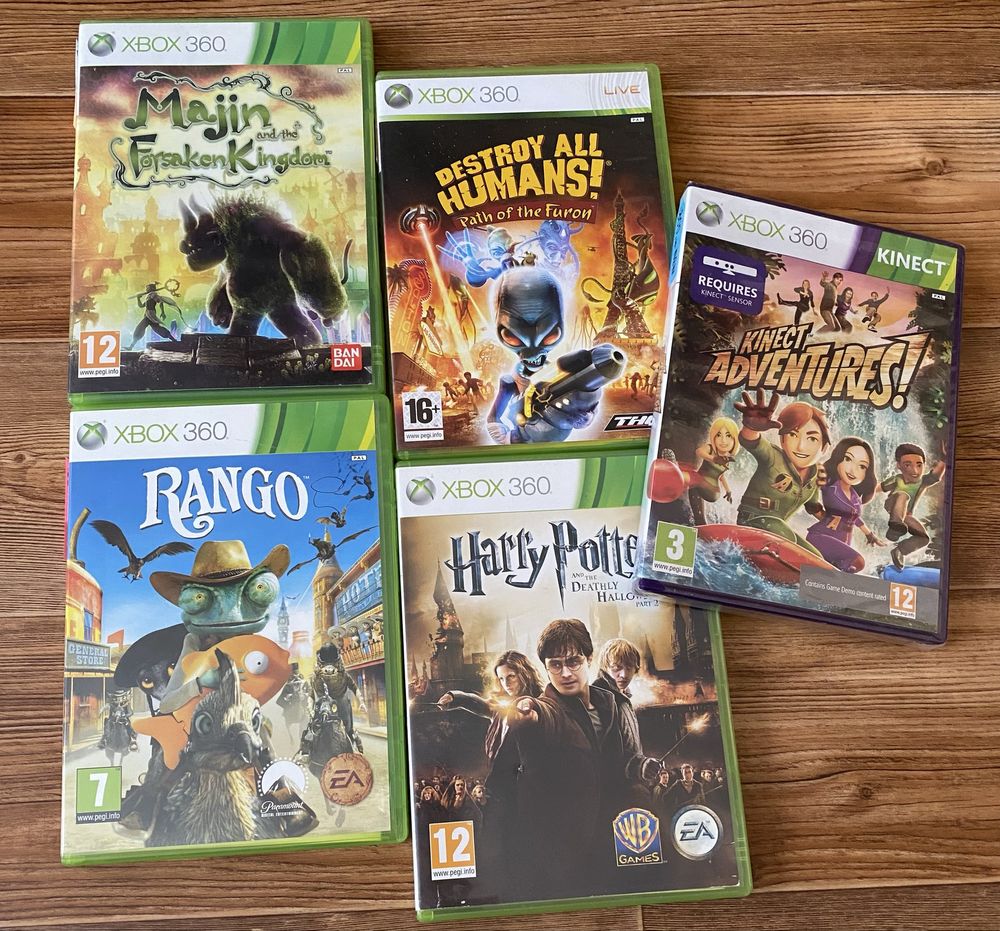 Xbox 360: FIFA 19, Mortal Kombat, UFC 3, Harry Potter, Katamari,Portal