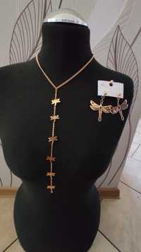 Ważka - Komplet biżuterii naszyjnik plus kolczyki