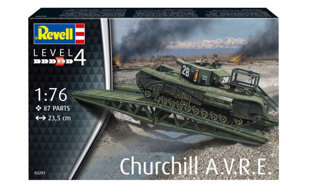 Model do sklejania REVELL 03297 czołg CHURCHILL A.V.R.E SKALA 1:76