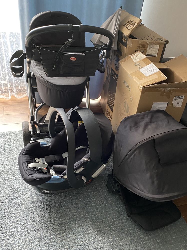 Komplet wózek Mamas&Papas Sola 2 gondola, spacerówka i nosidełko cybex
