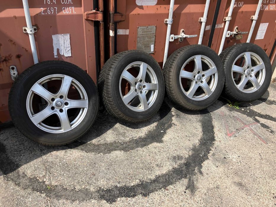 Komplet 4 kół - felgi aluminiowe + opony Firestone 225/60/17 zimowe