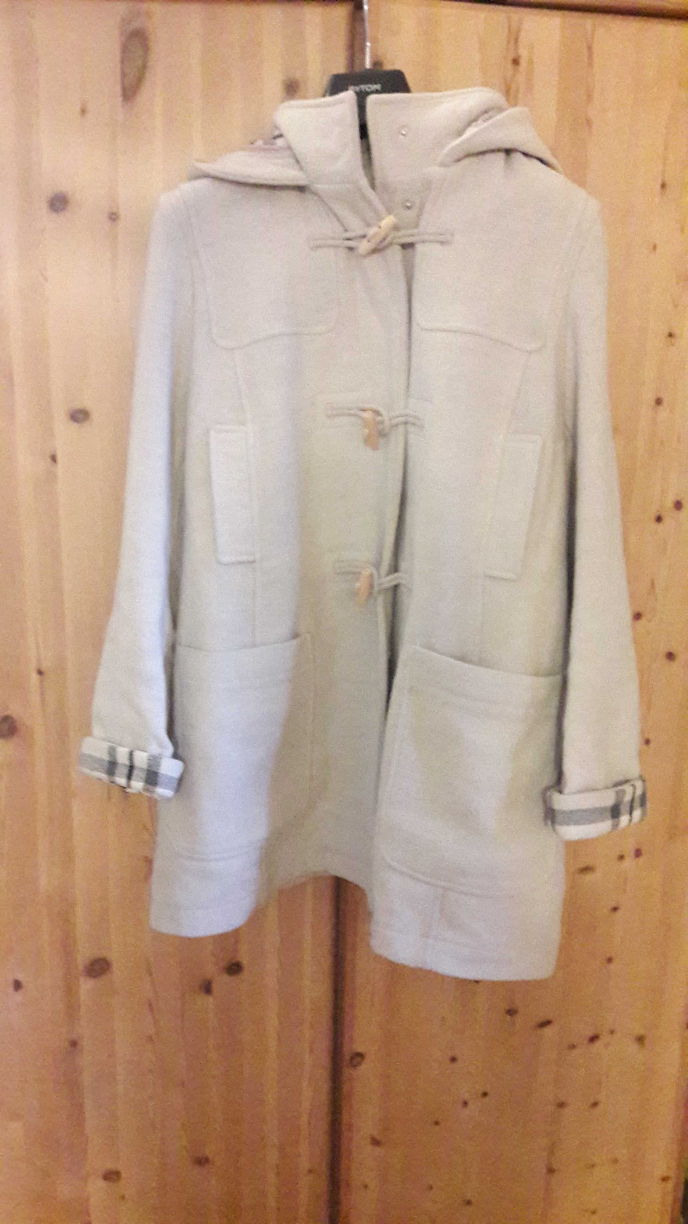 kurtka płaszczyk damski XL beżowa z kapturem