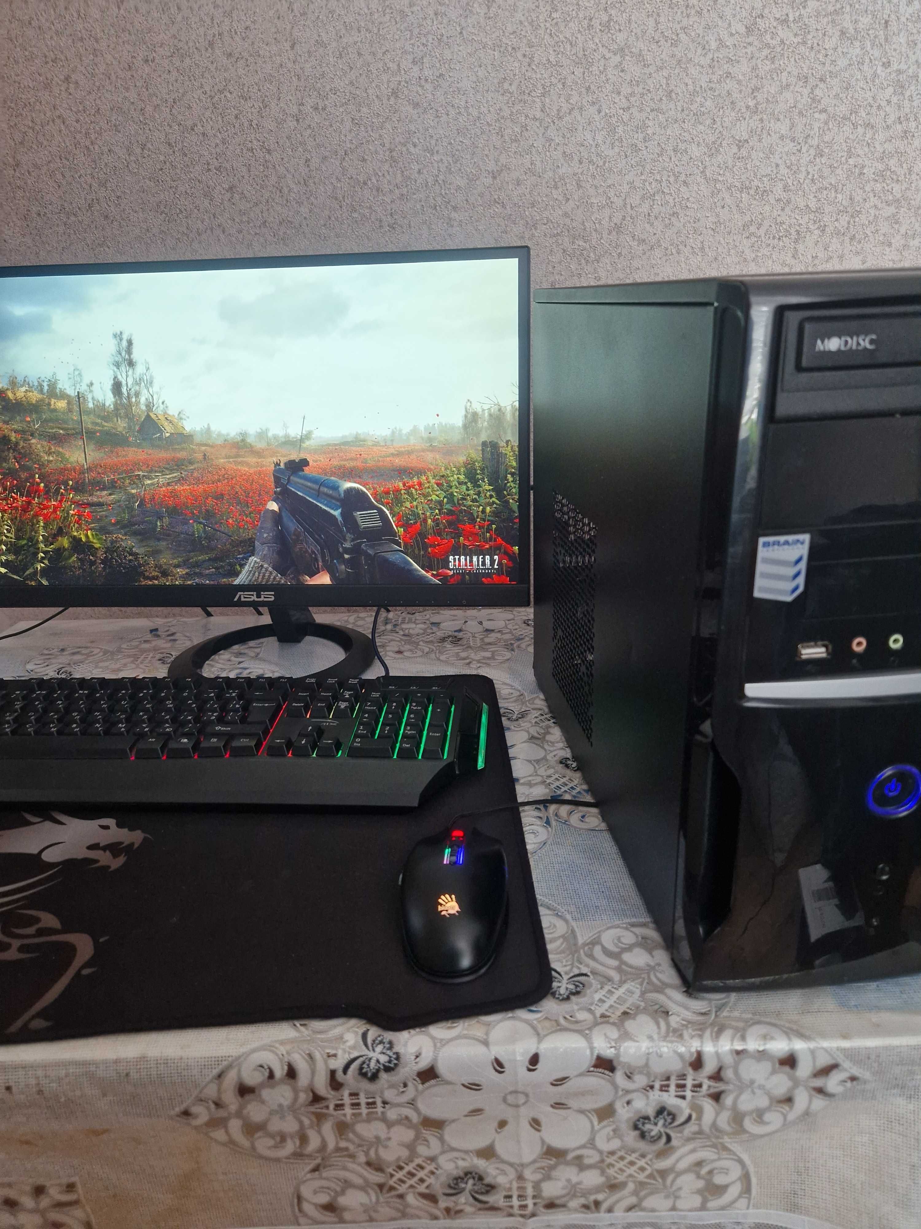 Ігровий ПК, intel 2x3.3Ghz 7th, DDR4 8gb, GTX 1660 6gb, ssd 120