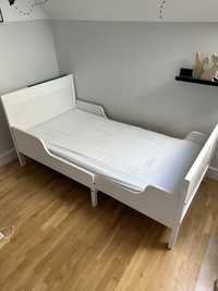 Łóżko dziecięce Ikea Sundvik 80x200, rozsuwane białe z materacem