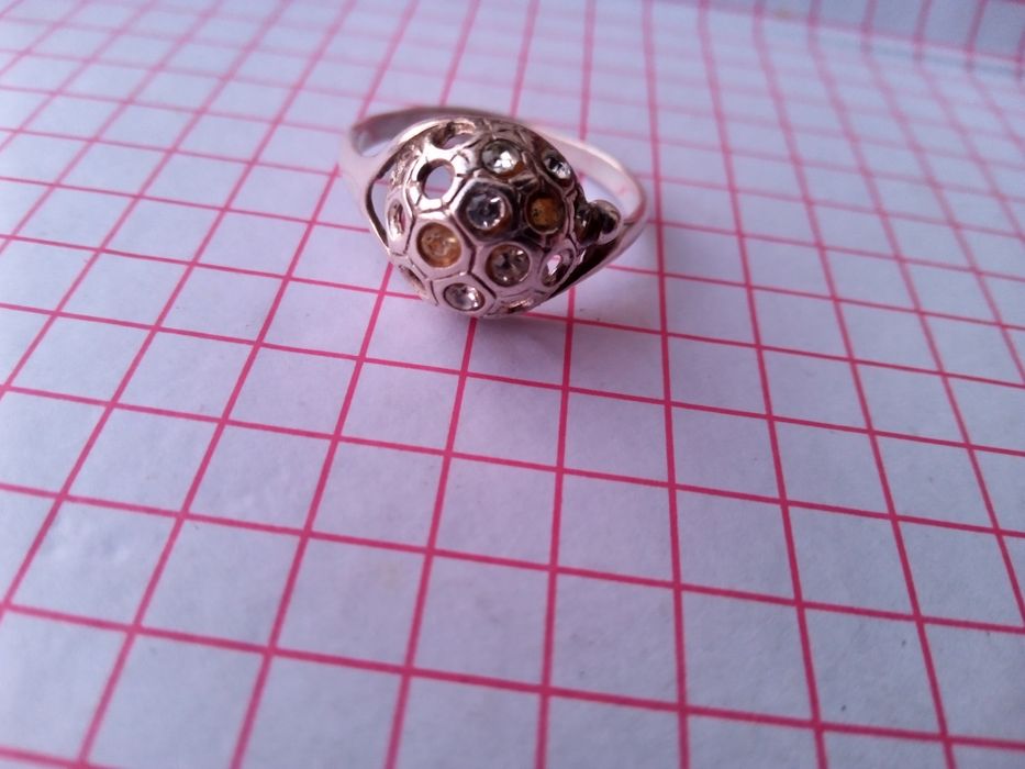 Stary pierścionek srebrny PRL