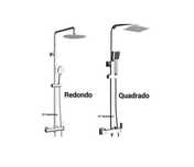 Conjuntos de Duche Redondos ou Quadrados - Chuveiros/WC/Casa de banho