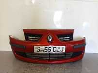 @ ZDERZAK PRZÓD PRZEDNI RENAULT MODUS TEB76 BORDO BORDOWY HALOGENY