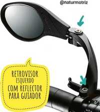 Espelho retrovisor esquerdo retrátil com refletor bicicleta (elétrica)