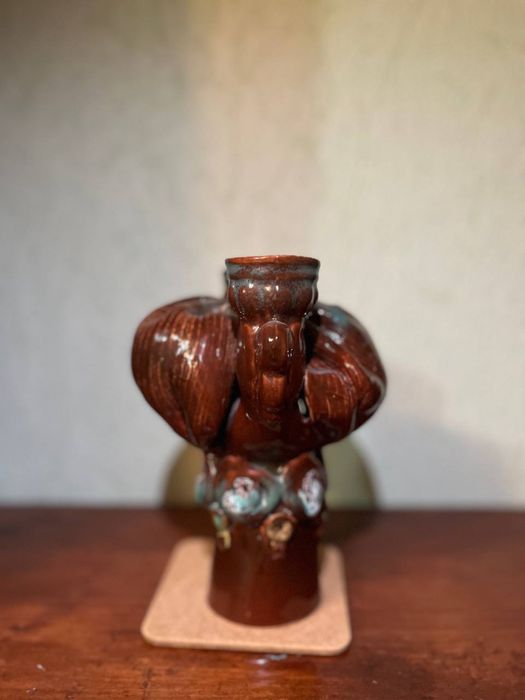 Підсвічник на 2 свічки Опішня техніка майоліка