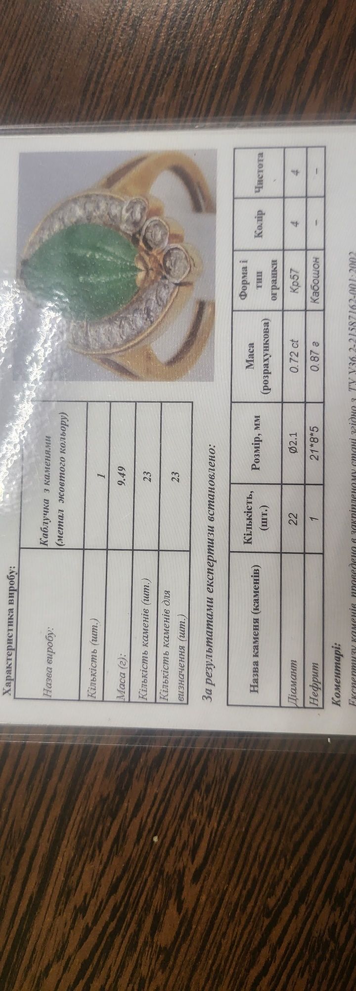 Золота каблучка з діамантами