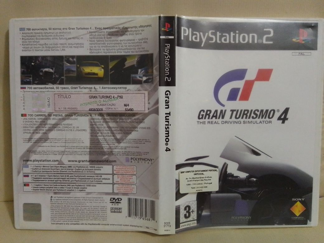 Pack jogos Gran Turismo 3 e 4, para Playstation 2 PS2