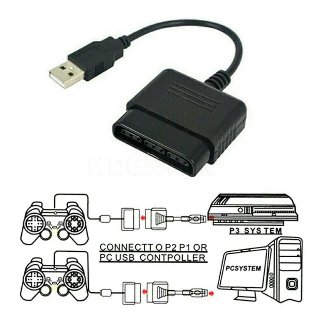 Новый usb переходник/адаптер для подключения джойстика PS2/1 к ПК,PS3