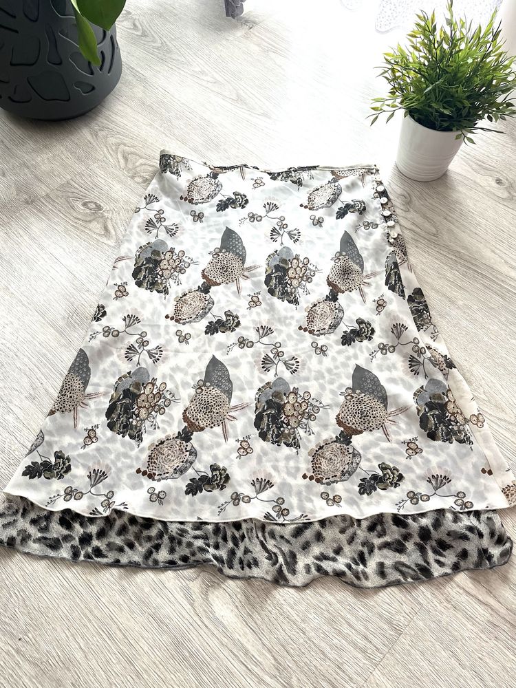 Letnia Ponadczasowa Zwiewna Beżowa Spódnica Midi/Maxi Vero Moda M/L/XL