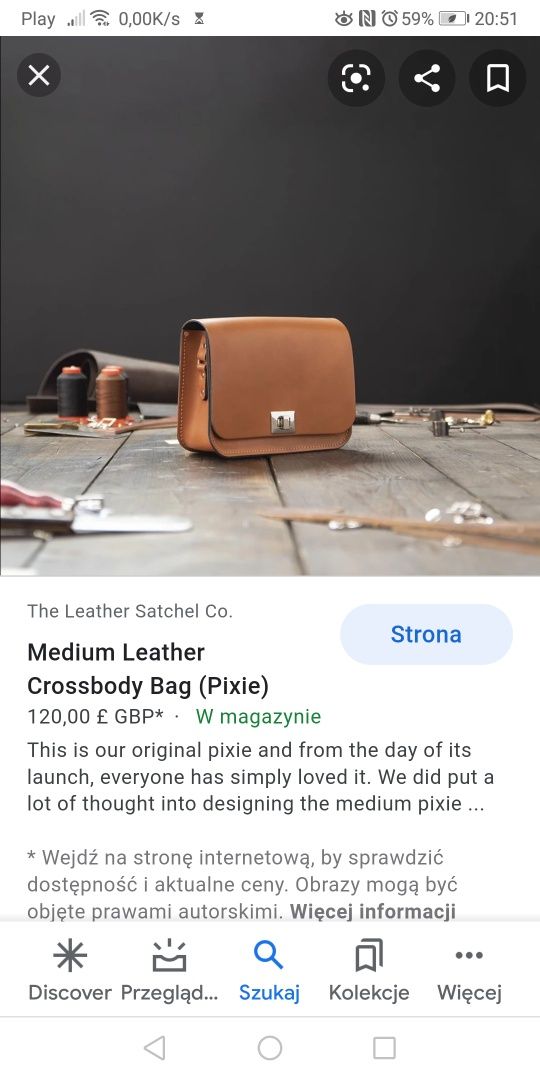 Bakłażanowa fuksjowa skorzana teczka listonoszka The Leather Satchel