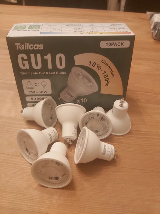 Żarówka GU10 7W 3000K - 7 szt