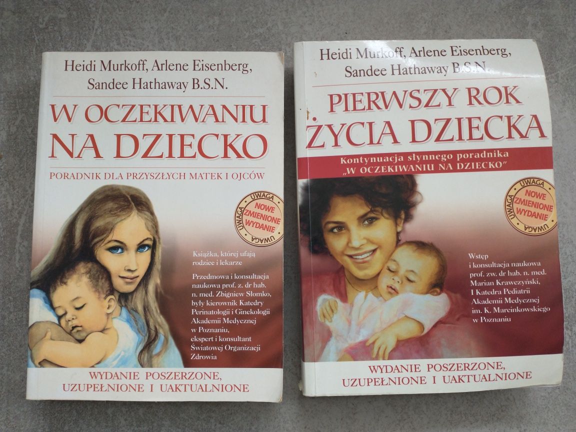Książki "w oczekiwaniu na dziecko" i "pierwszy rok z życia dziecka"