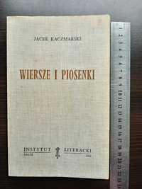 Jacek Kaczmarski, "Wiersze i Piosenki",Inst. Literacki, Paryż, 1983 r.
