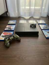 Konsola SONY PlayStation 4 1TB + oryginalny pad moro + zestaw gier