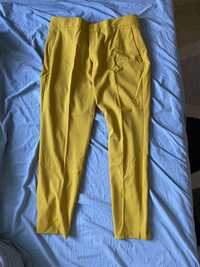 Spodnie musztardowe przed kostke Zara rozmiar L