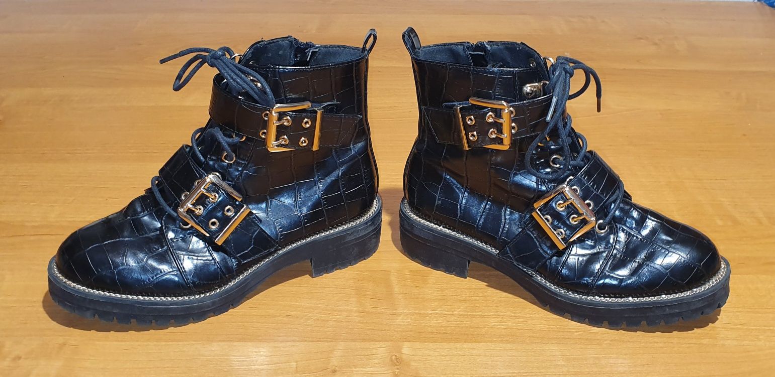 Trapery glany za kostkę ASOS Wide Fit Aubrey, stan BDB, roz. 37/ 23 cm