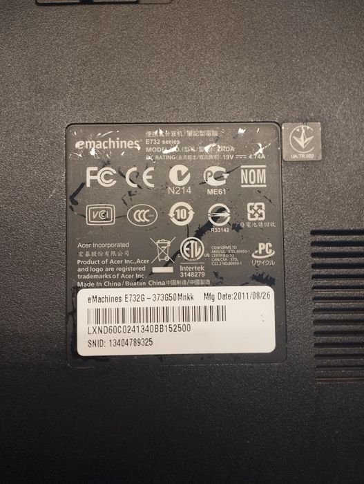 Ноутбук eMachines E732G