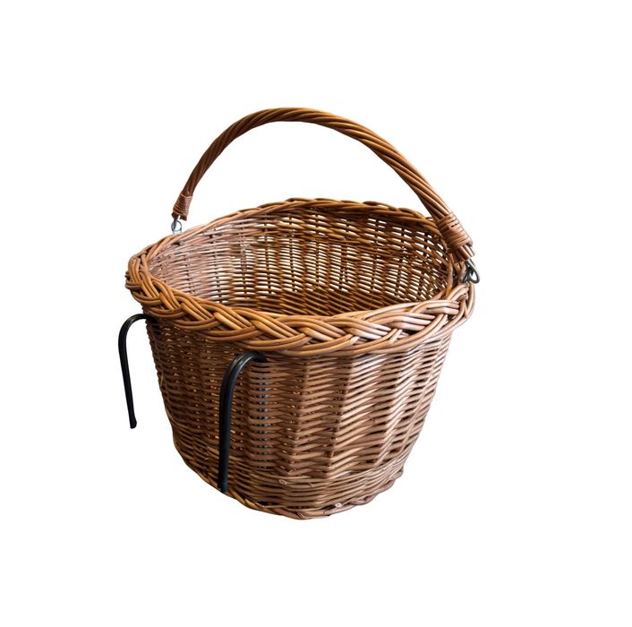 Koszyk Wiklinowy Rowerowy Na Rower Kierownicę Transportowy Duże Ilości