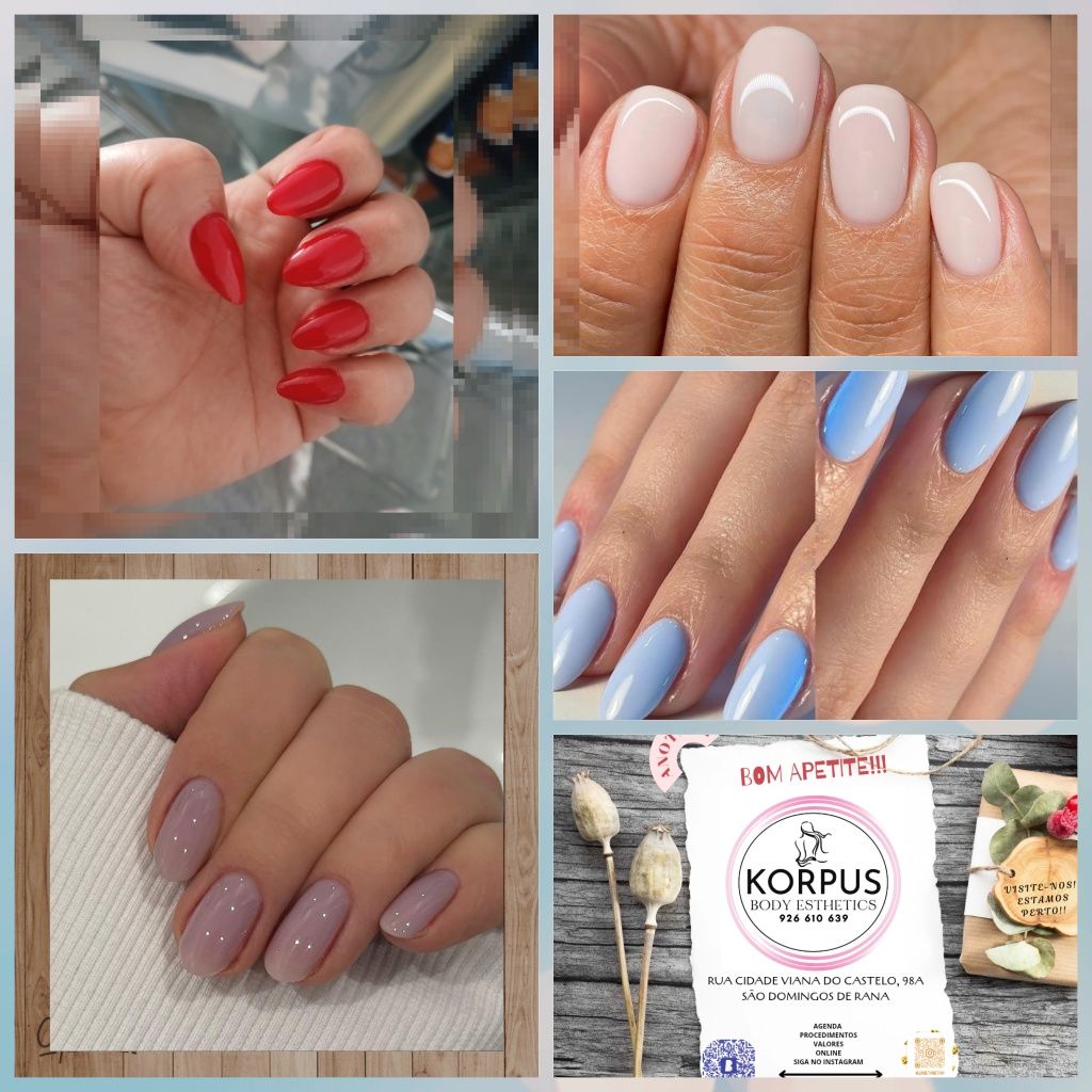 Unhas em gel pré moldado