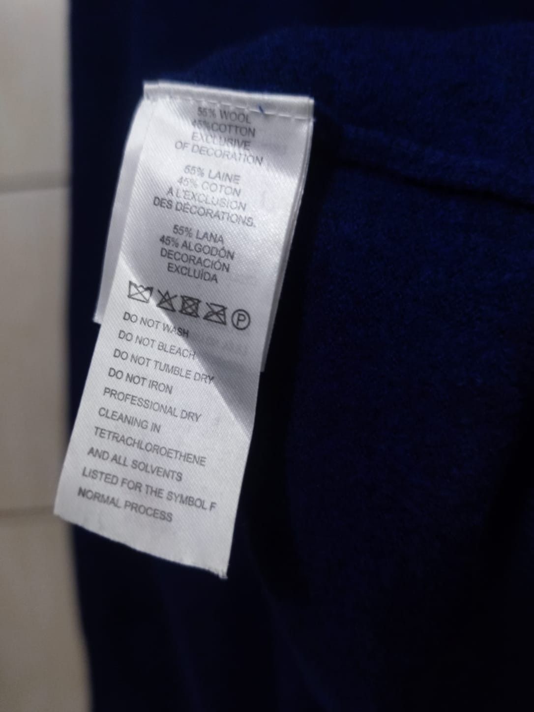 Sweter klasyczny Tailorbyrd XXL męski oversize przewiewny granatowy ni