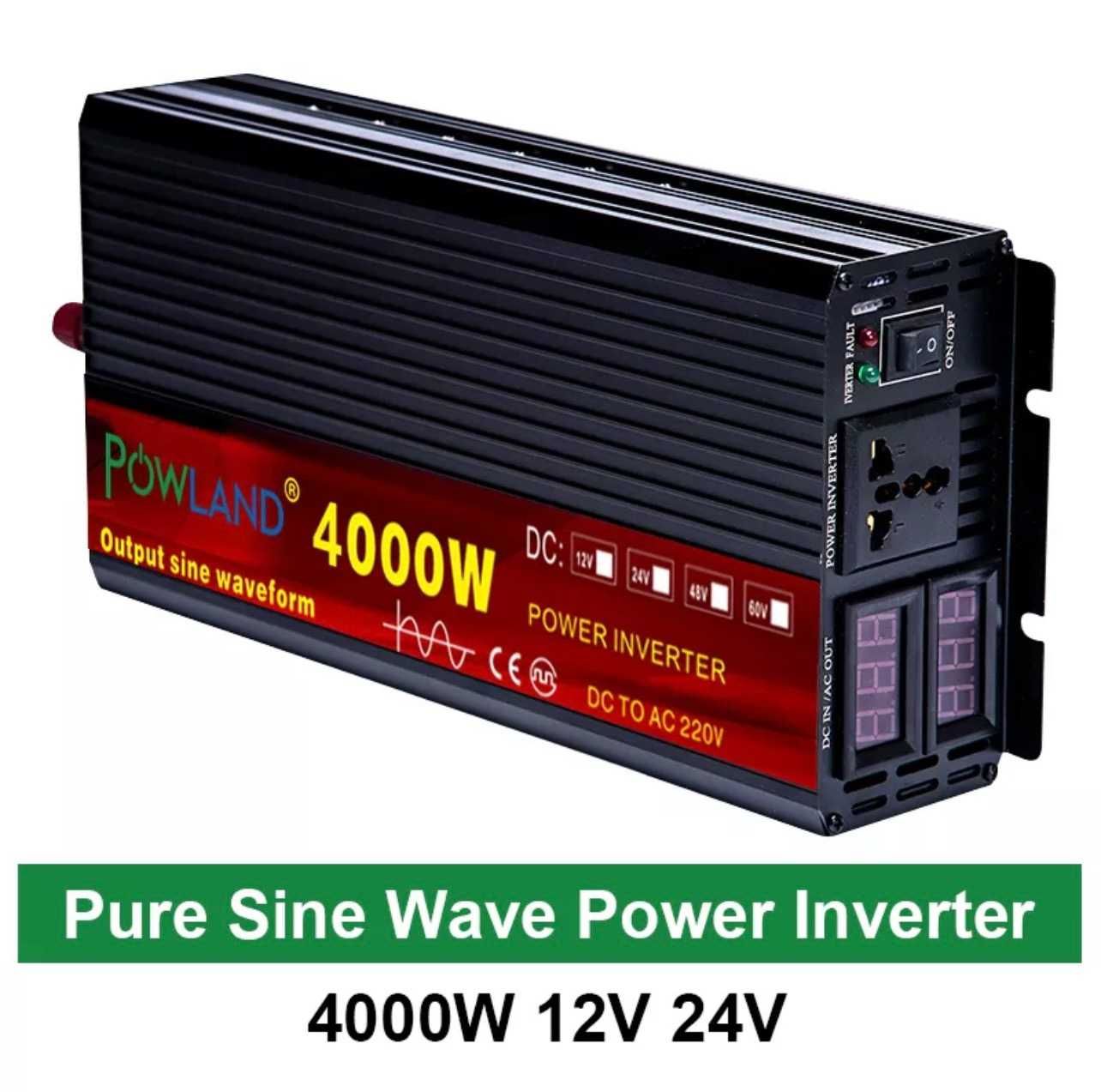 Инвертор 4000W 12-220V.  инвертор генератор тока  с чистой синусоидой