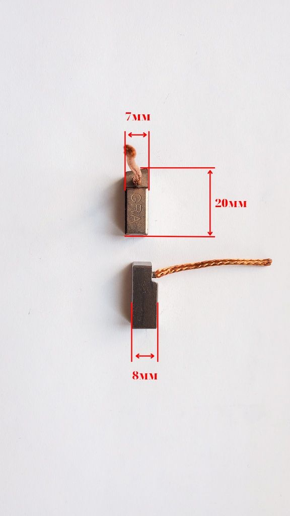 Щітки мідно графітові 20*7*8, топ якість, Німеччина