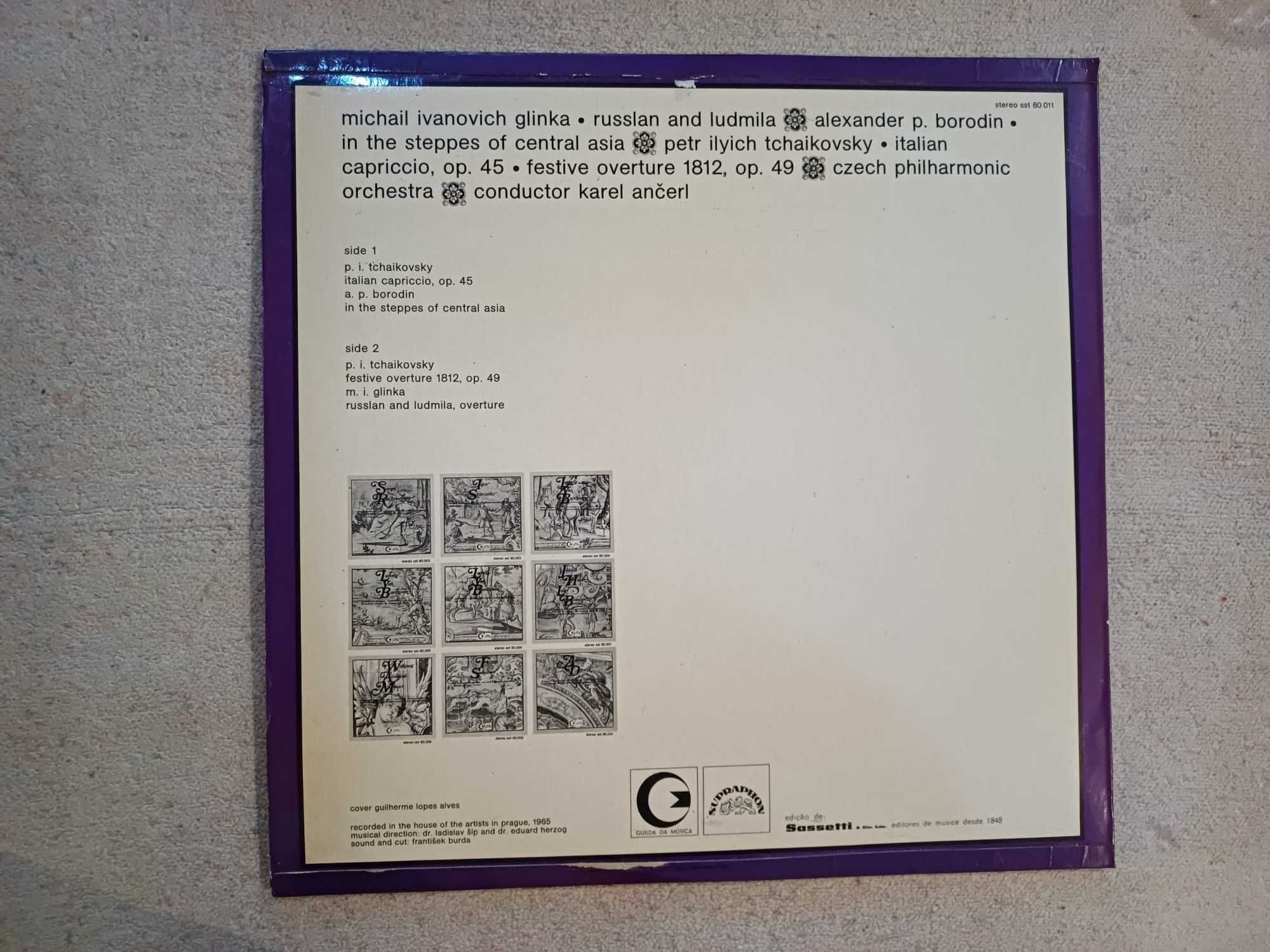 Vinil Glinka (Russlan), Borodin (In the steppes), Tchaikovsky (It cap)