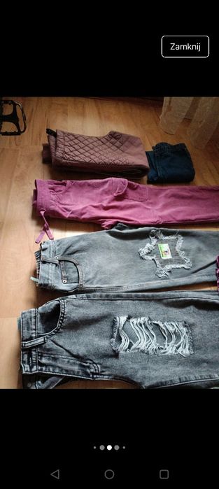 Zestaw XXL - spodnie dla nastolatki - 140 rozmiar