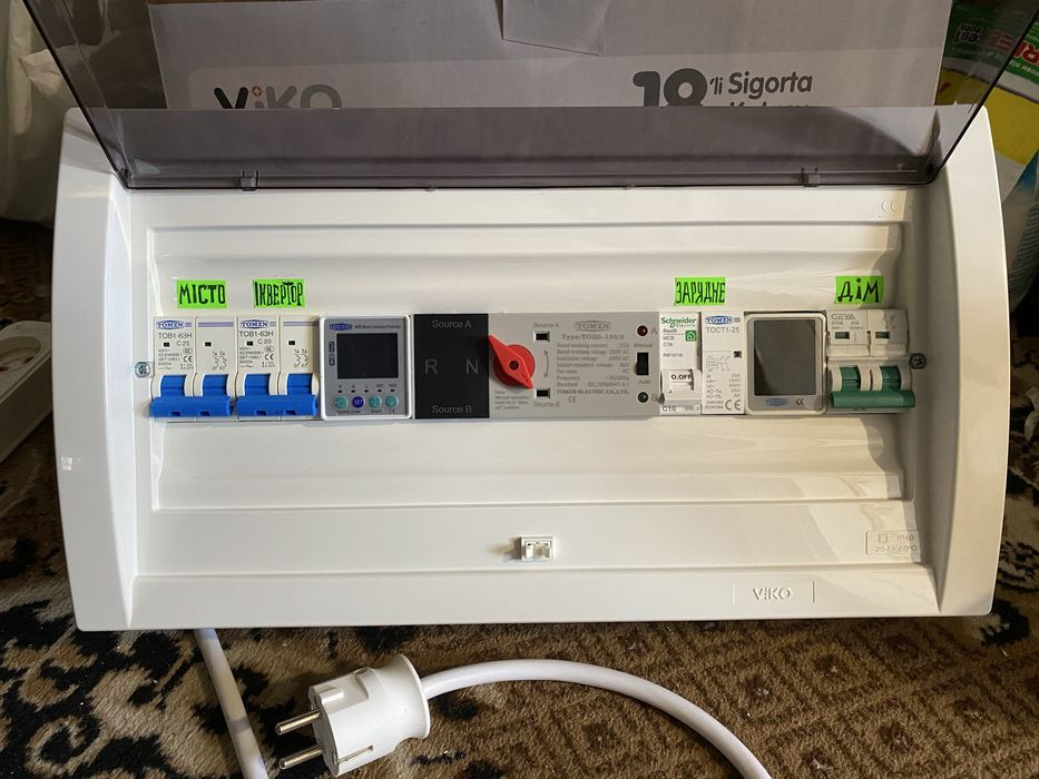 Щит для інвертора з АВР