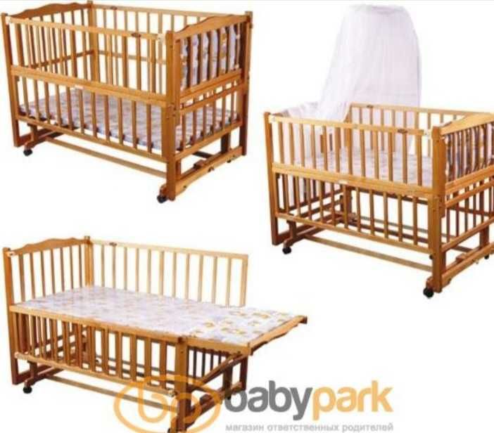 Детская кроватка Geoby для новорождённых малышей. 1500