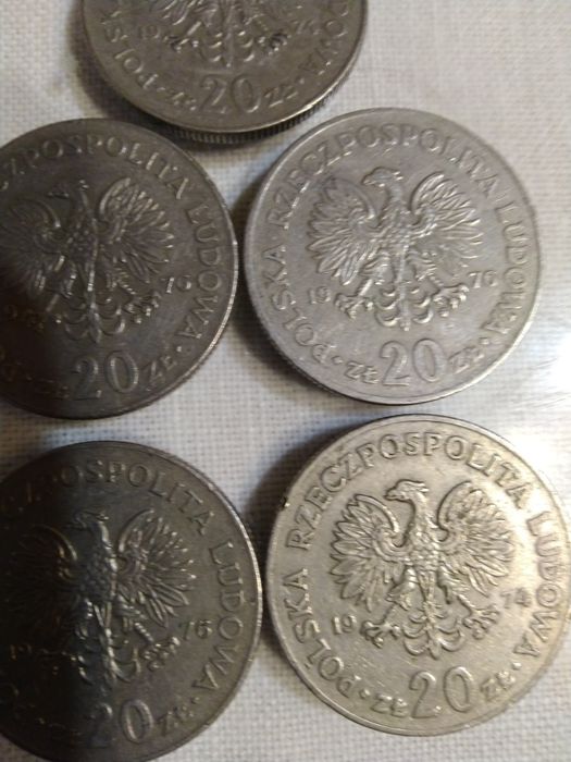 MONETA Moneta Marceli Nowotko 20zl z 1976 JEDEN BEZ ZNAKU