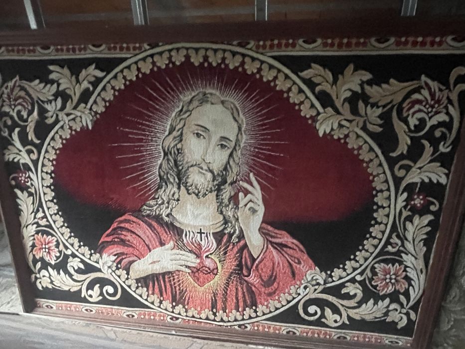 3quadros feitos a mão, de pelo