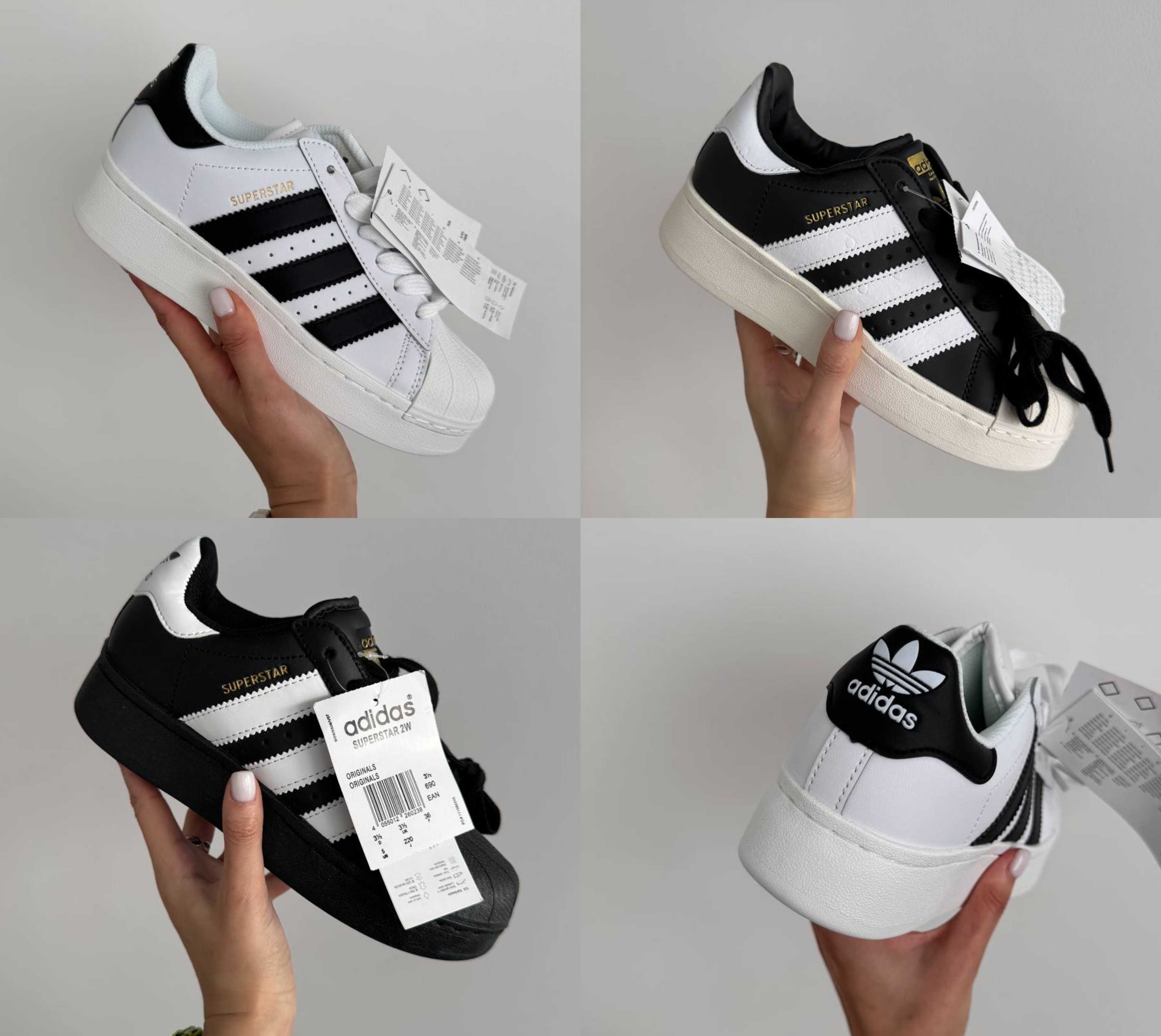 Женские кроссовки Adidas Superstar 2W White Black 36-41 Хит Весны! Топ