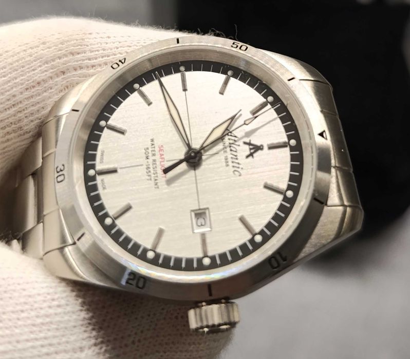 Piękny zegarek męski Atlantic Seaflight, szafir, praktycznie nowy!