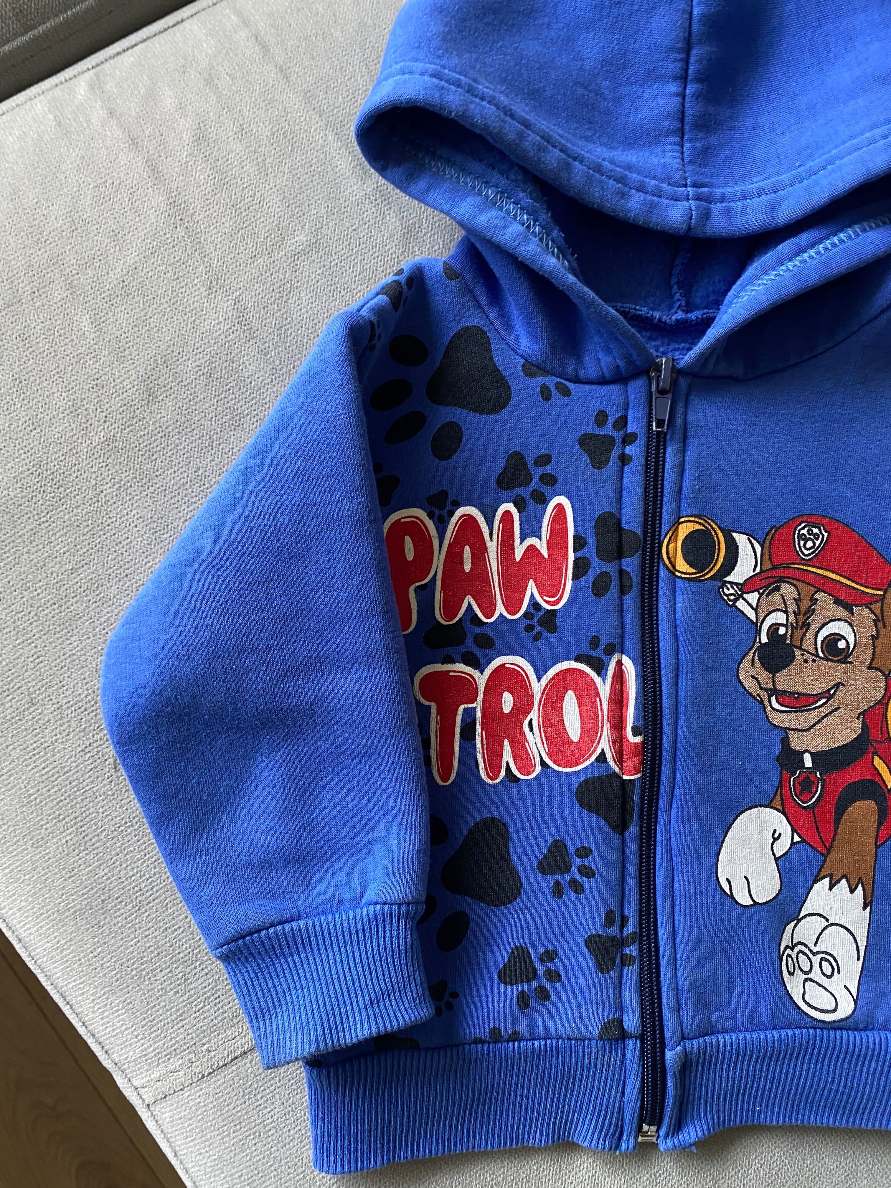 Bluza Paw Patrol stan idealny rozmiar 80/86 niebieska kaptur