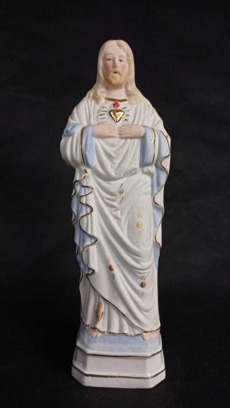 Jezus stara porcelanowa figurka Serca Jezusa