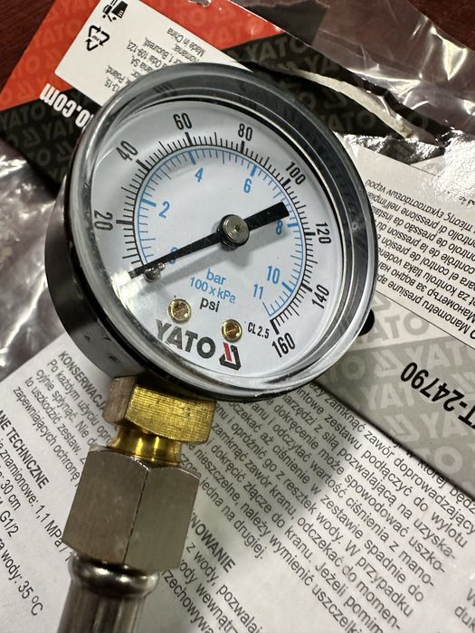 Manômetro Profissional YATO para Água