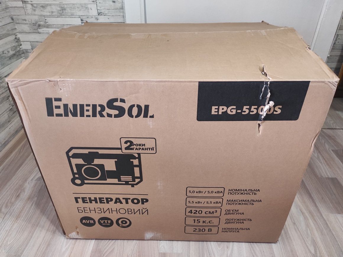 Enersol EPG-5500S. Генератор 5,5 кВт бензиновий