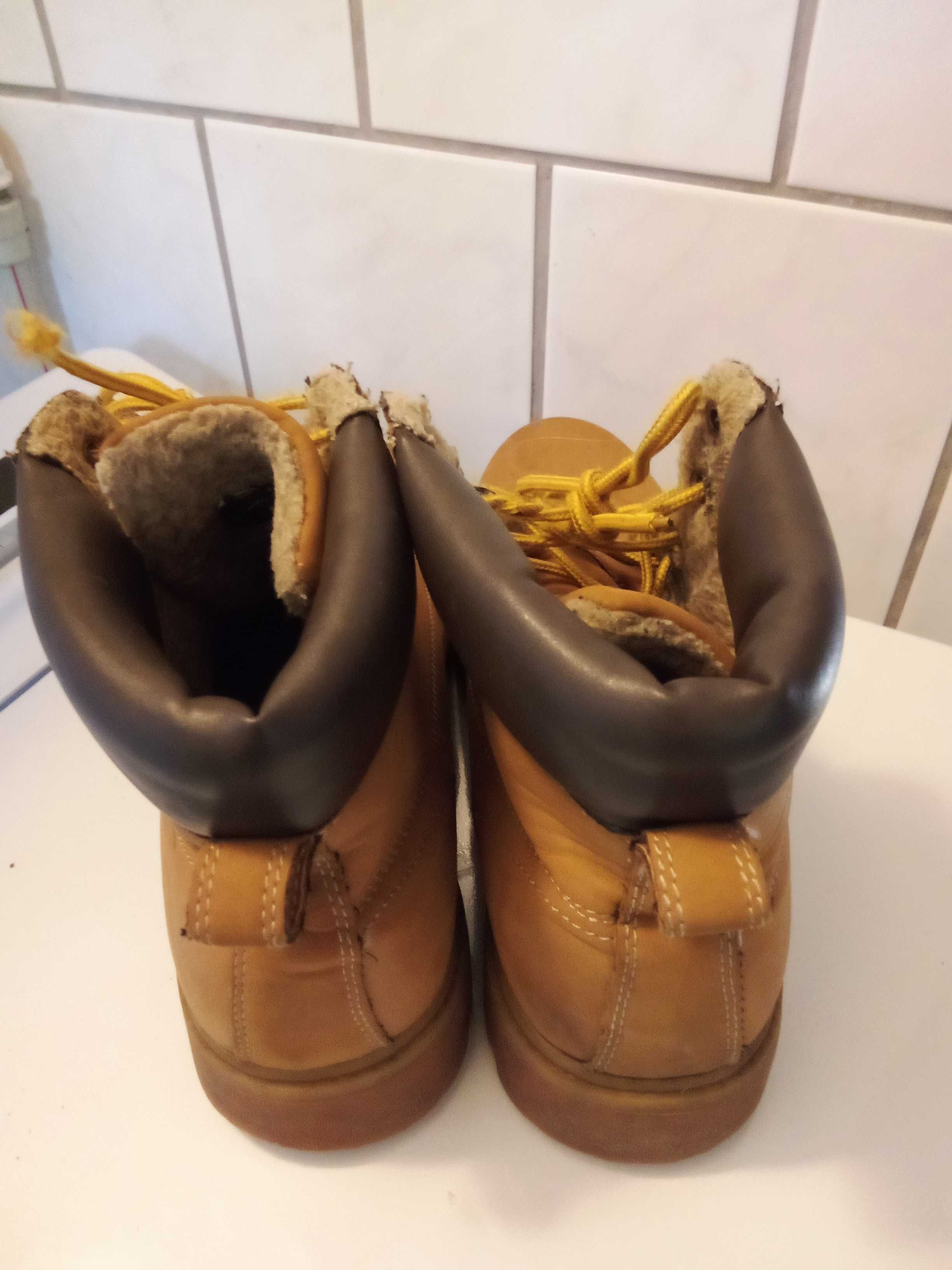 buty męskie zimowe trapery 46 ocieplane skórzane ,wkładka 29cm