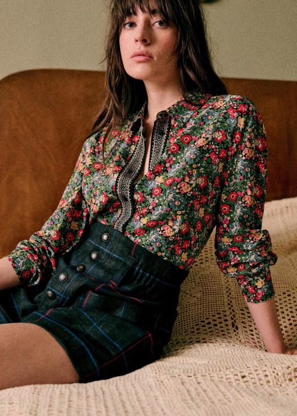 Sezane paris silk shirt шовкова сорочка блузка