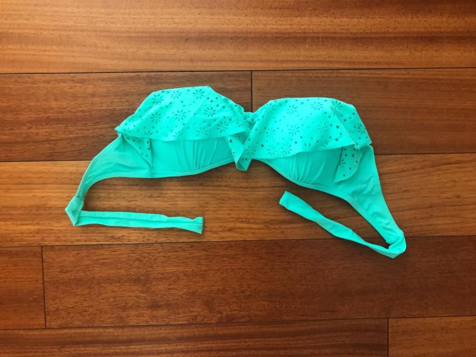 Top de Bikini Azul Turquesa da Zaful