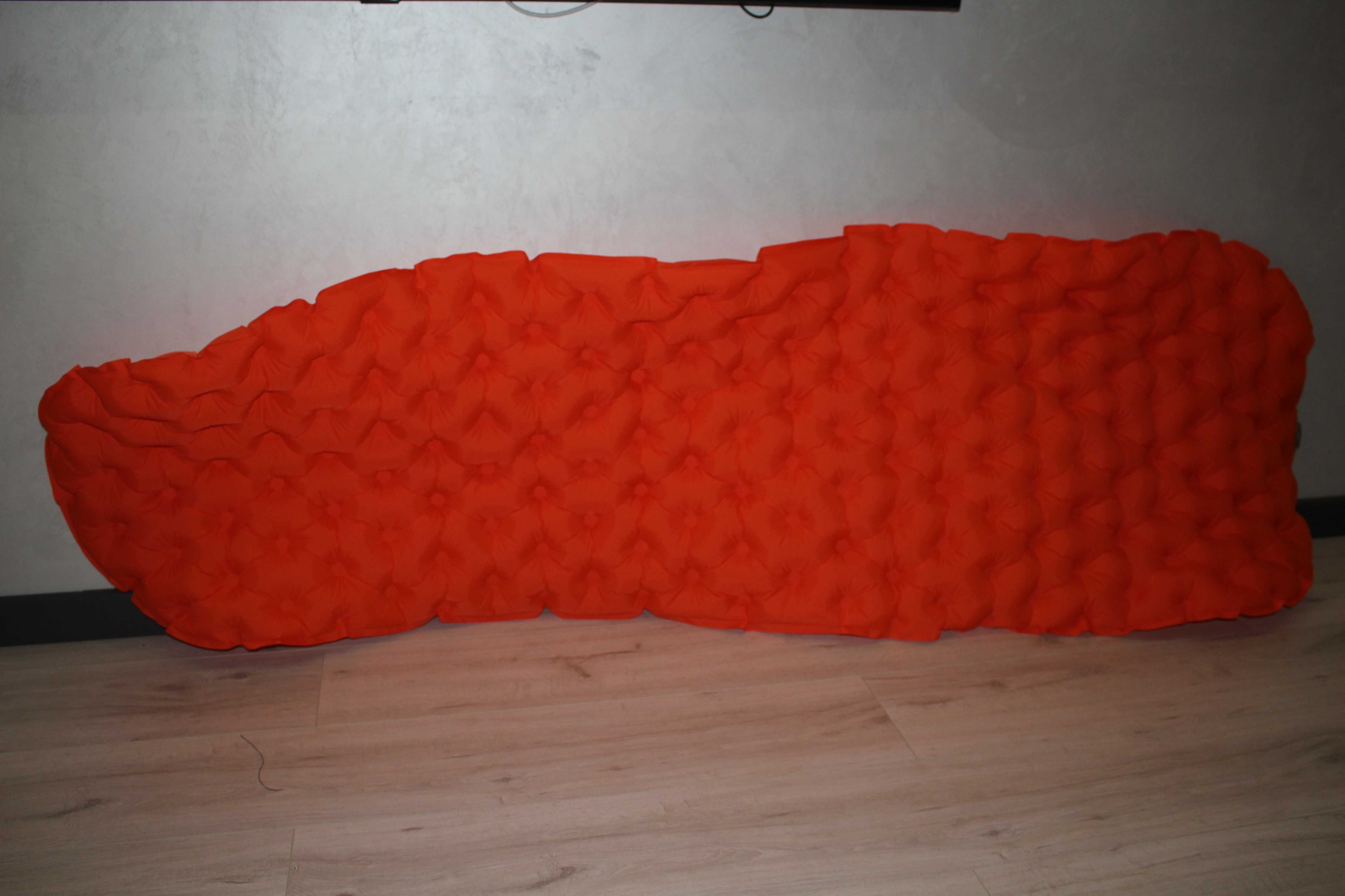 Надувний килимок з насосом lighttour Туристический матрас надувной