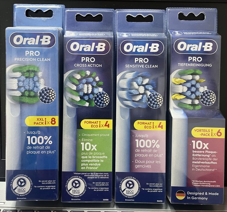 Насадки оралб, зубна щітка, зубеа паста, блендамед,