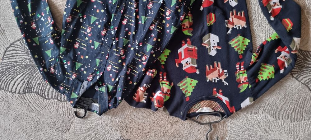 Sweter i koszula swiateczna r.158/164 H&M