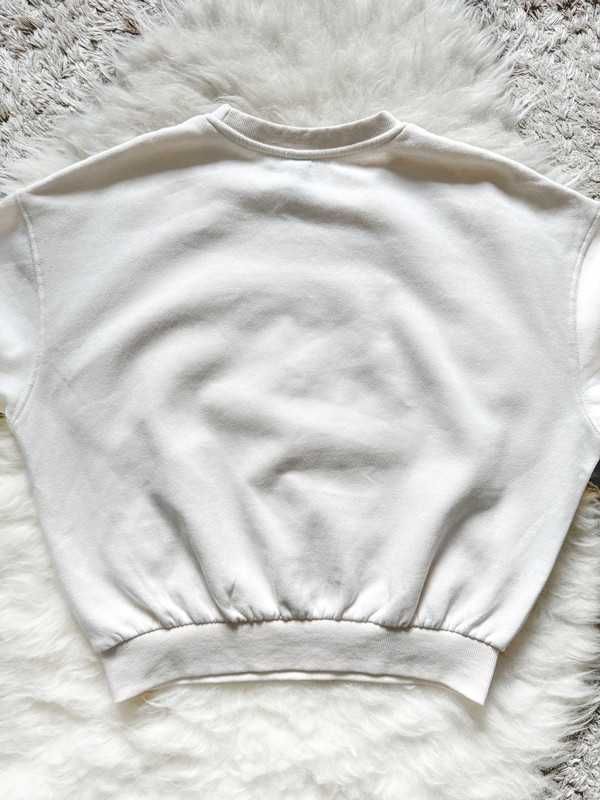Bluza bez kaptura z minimalistycznym napisem haftem xs s m 60% bawełna