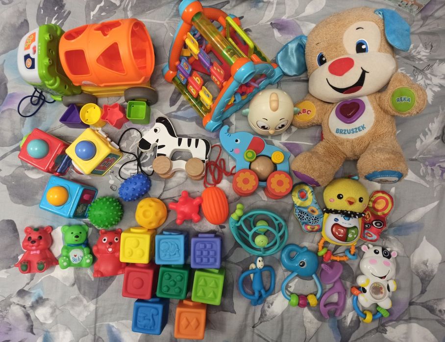 Zestaw zabawek Fisher-price, Vtech, Smyk, Mombella i inne